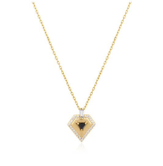  Sunshine Chaser - Silber / 14kt GP - Zirkonia - 46-50 cm